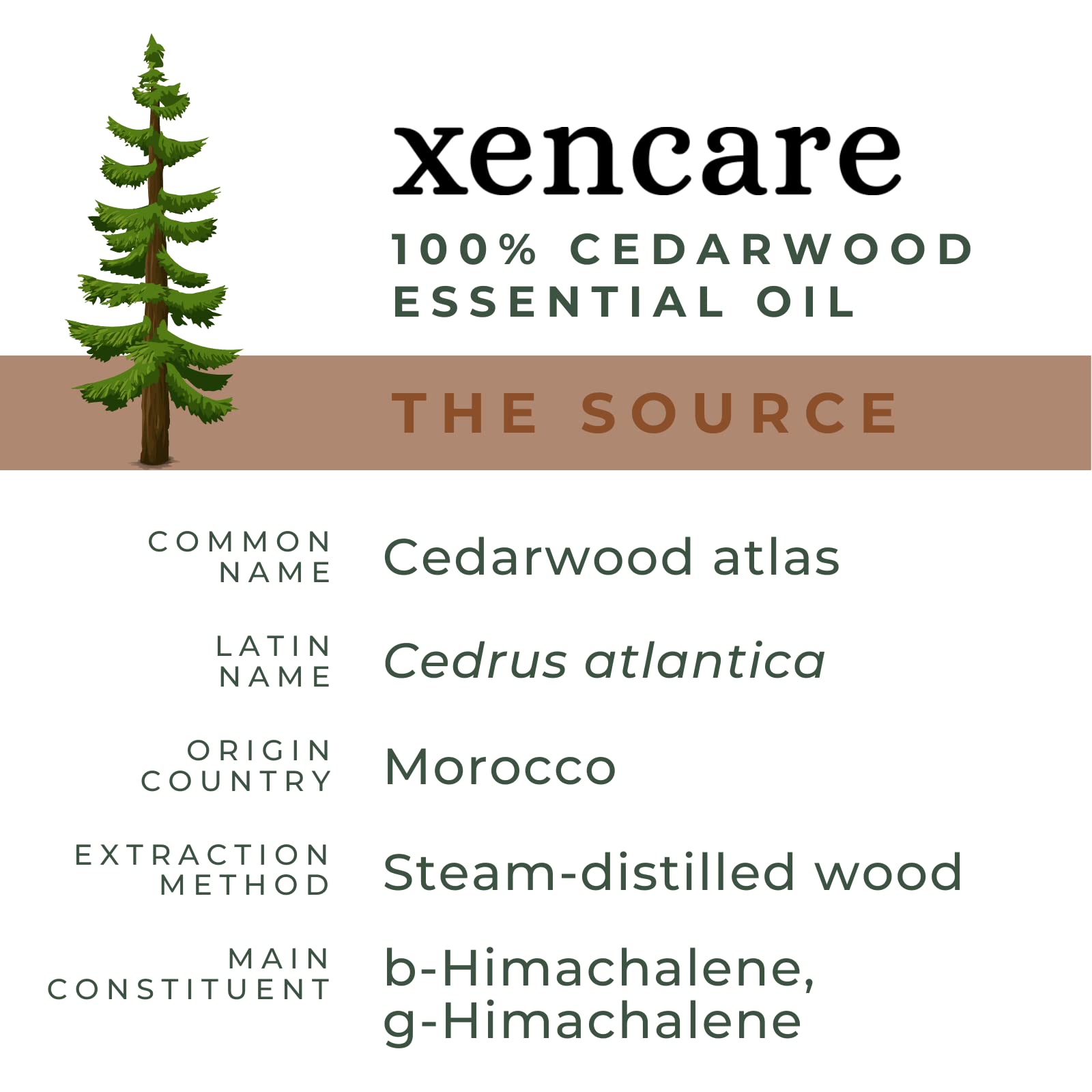 xencare Cedarwood USDA Organic Essential Oil | 100% Pure Natural Undiluted